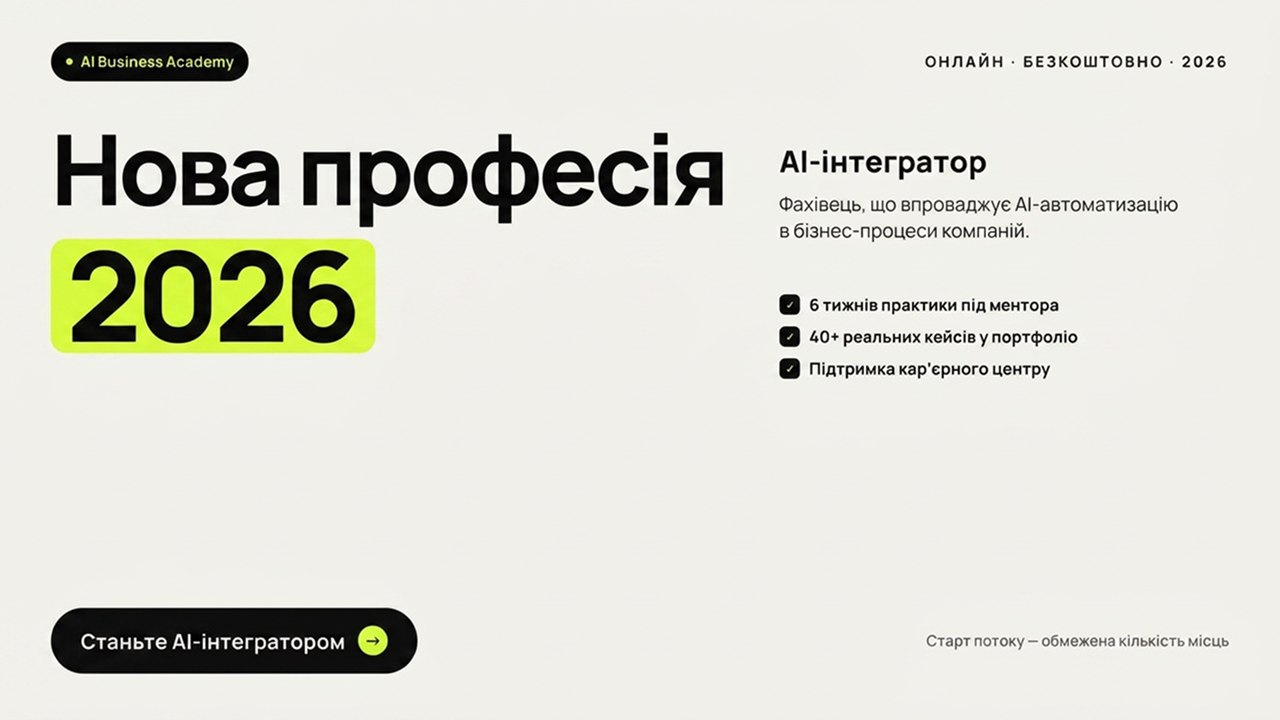 Вебінар: Професія "AI-автоматизатор"
